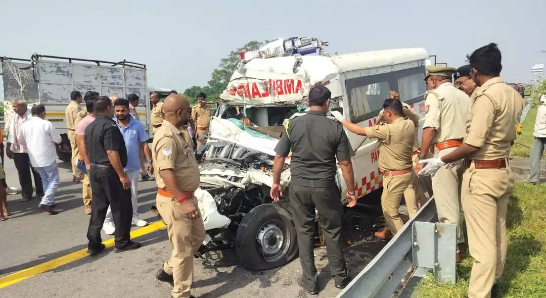 *सूबेदार मेजर सत्यवान सिंह का शव लेकर लौट रही एंबुलेंस हादसे का