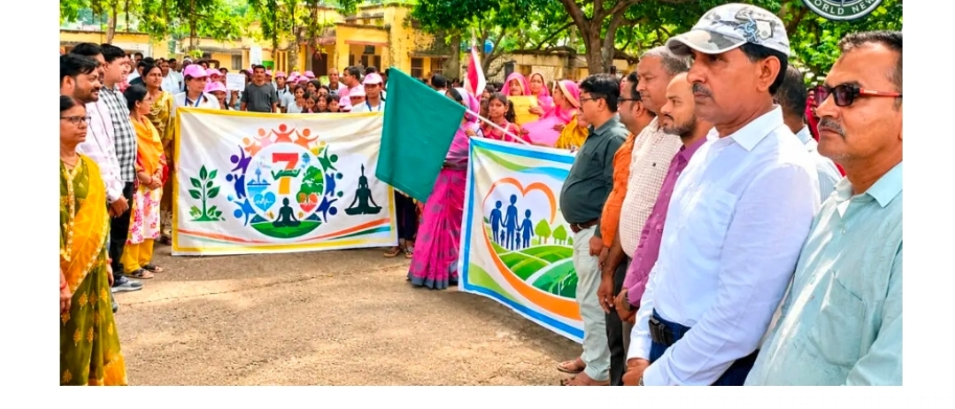 संचारी रोग नियंत्रण को लेकर बेलघाट में निकली जागरूकता रैली BDO परमेश्वर